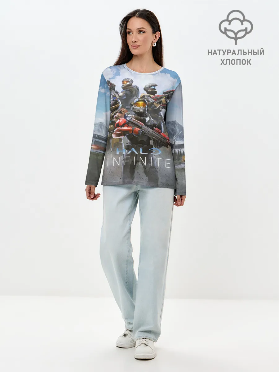 Лонгслив женский. Хлопок / Halo infinite Мультиплеер