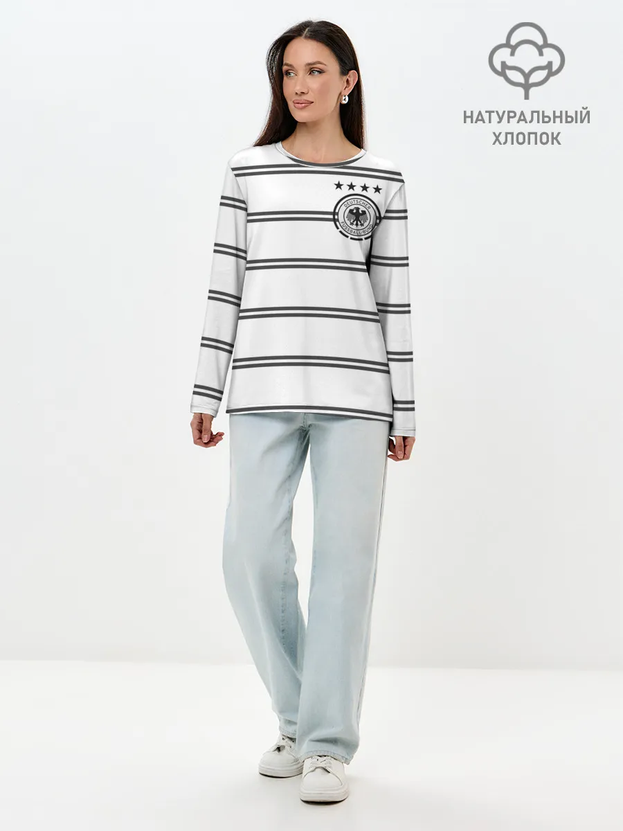 Лонгслив женский. Хлопок / Сборная Германии Евро 2020