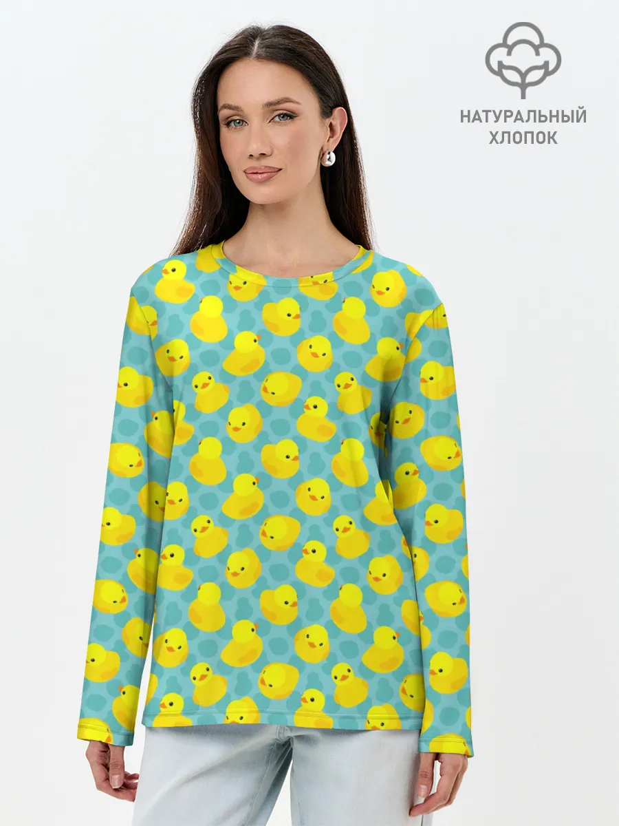 Лонгслив женский. Хлопок / Уточка