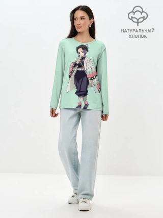 Лонгслив женский. Хлопок / Шинобу Кочо, Столб Насекомого