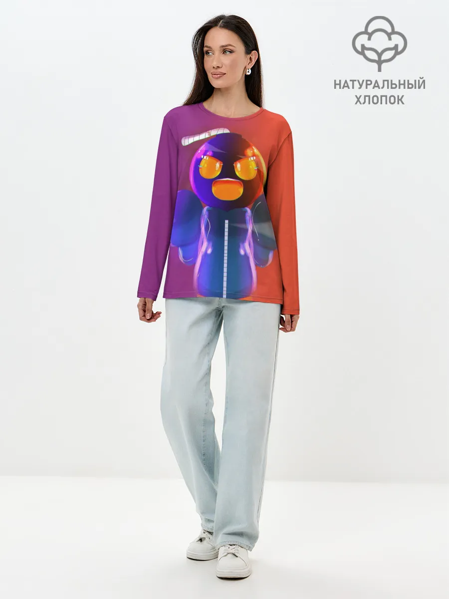 Лонгслив женский. Хлопок / whitty игра Friday Night Funki