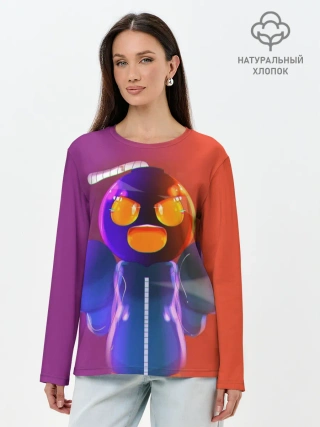 Лонгслив женский. Хлопок / whitty игра Friday Night Funki