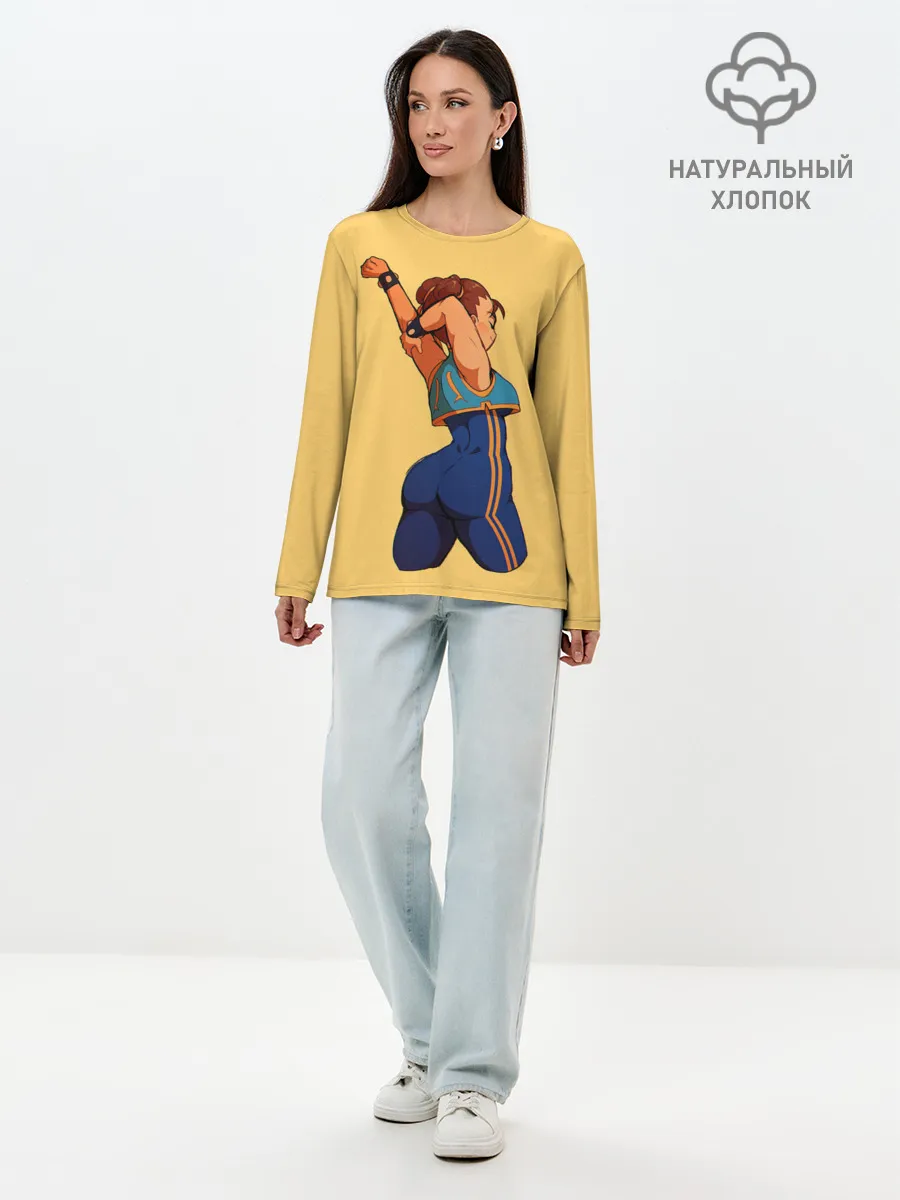 Лонгслив женский. Хлопок / Милаха Чун Ли