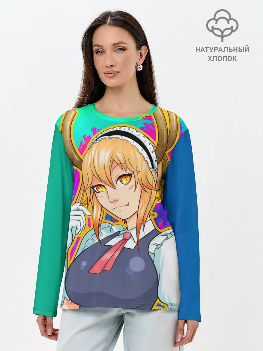 Лонгслив женский. Хлопок / Тору