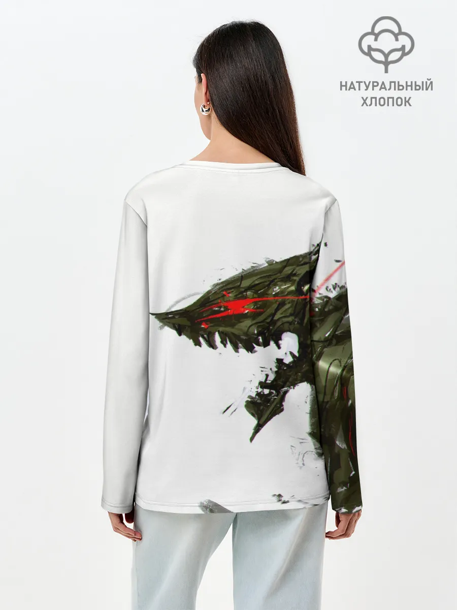 Лонгслив женский. Хлопок / БЕРСЕРК красками