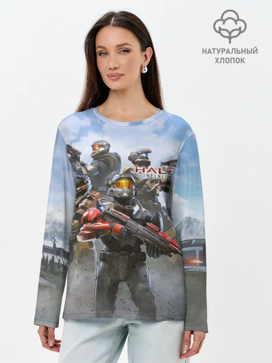 Лонгслив женский. Хлопок / Halo Infinite