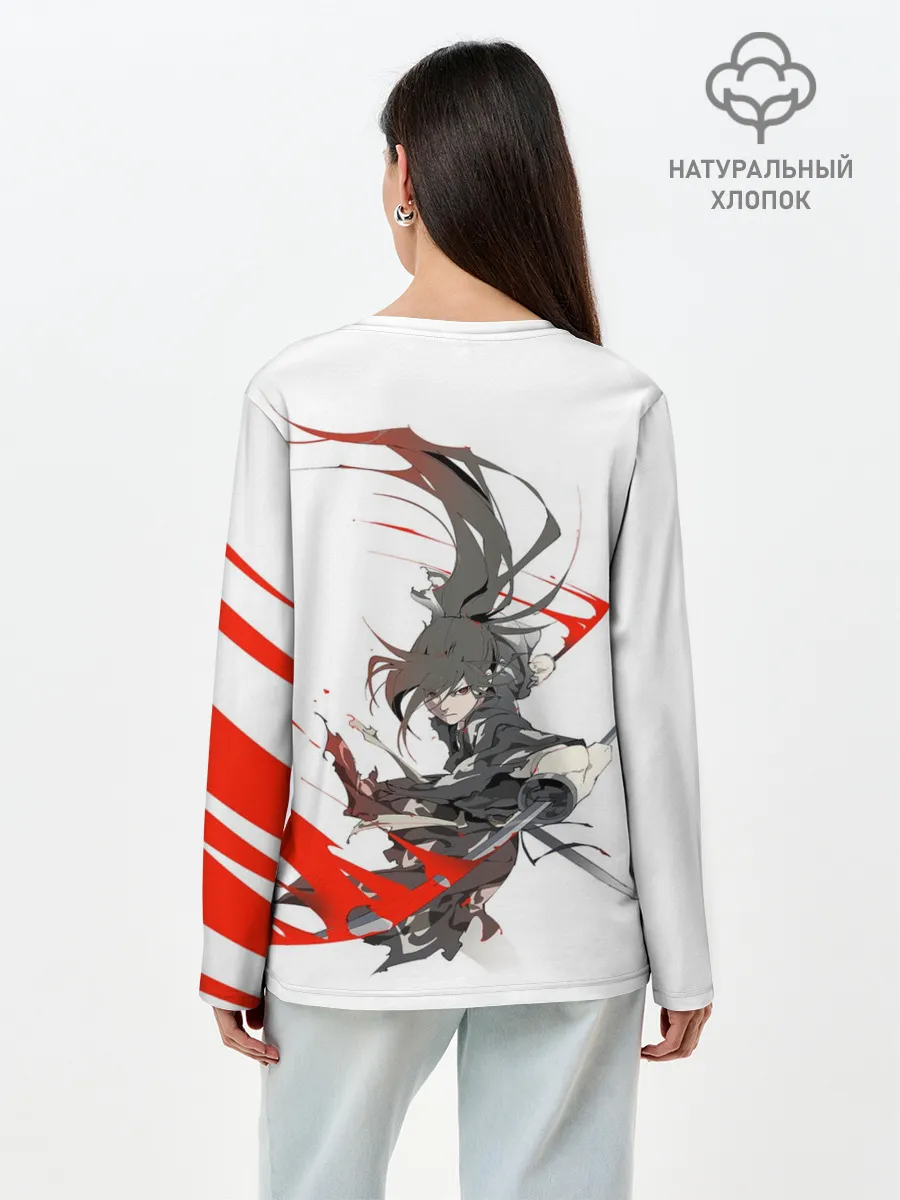 Лонгслив женский. Хлопок / ХЯККИМАРУ И ДЕМОНЫ | ДОРОРО