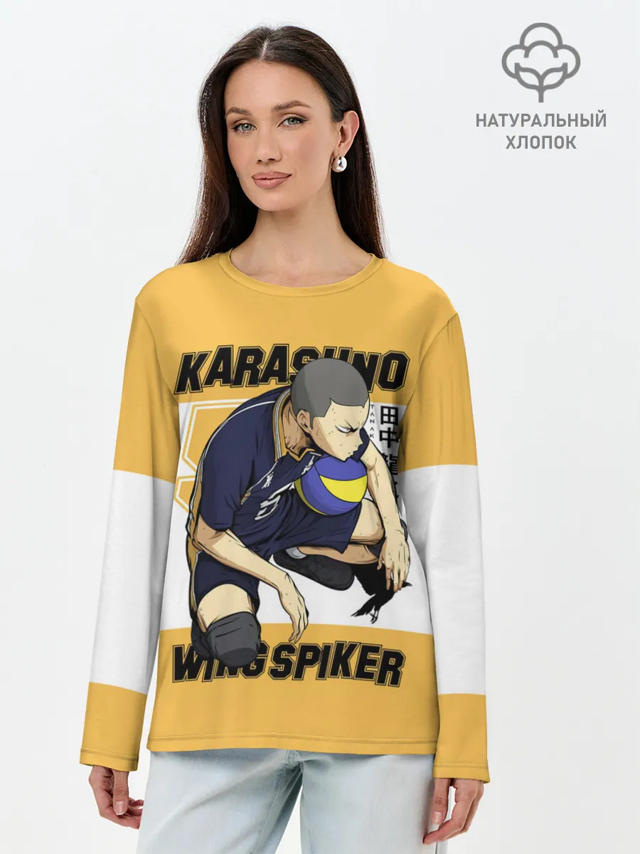 Лонгслив женский. Хлопок / Рюноске Танака | Haikyuu!!