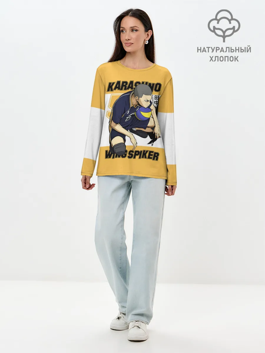 Лонгслив женский. Хлопок / Рюноске Танака | Haikyuu!!