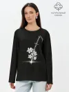 Лонгслив женский. Хлопок / Nier - Sword and Flowers