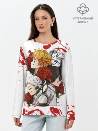 Лонгслив женский. Хлопок / Yakusoku no Neverland