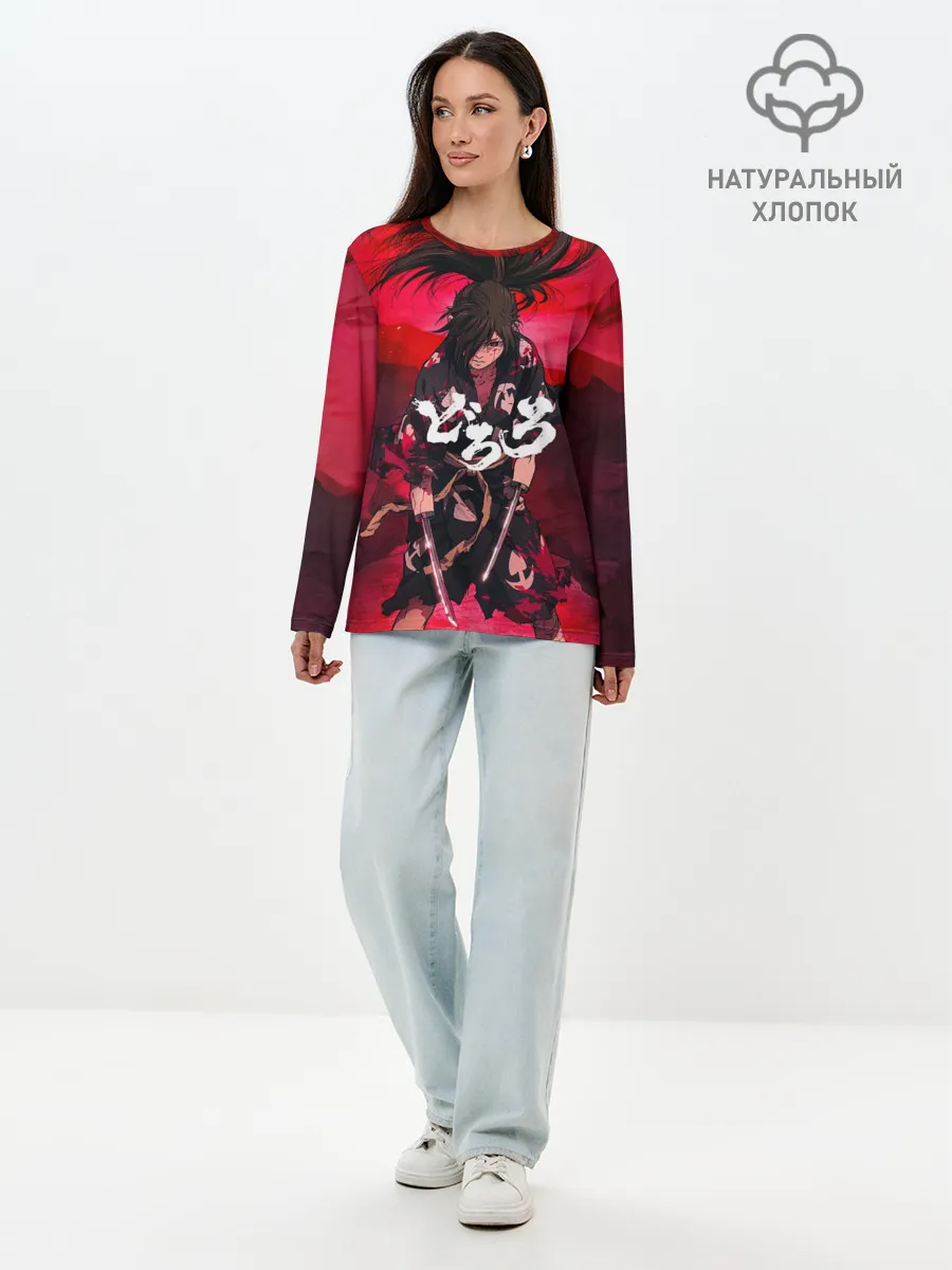 Лонгслив женский. Хлопок / Dororo Poster | Дороро Постер