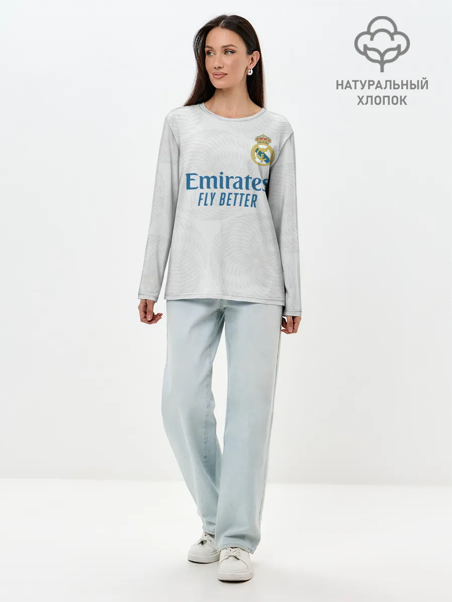 Лонгслив женский. Хлопок / Винисиус Реал Мадрид 2021/2022