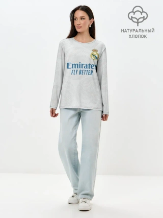 Лонгслив женский. Хлопок / Винисиус Реал Мадрид 2021/2022