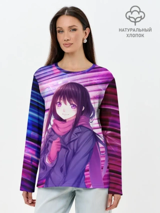 Лонгслив женский. Хлопок / Бездомный бог Хиёри