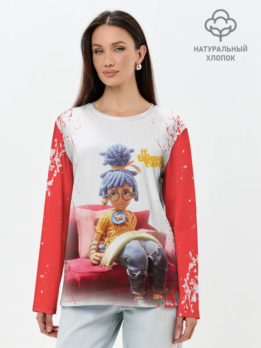 Лонгслив женский. Хлопок / It takes two | Hazelight Studios