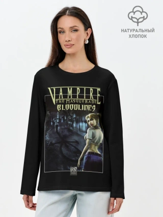 Лонгслив женский. Хлопок / Вампирский маскарад
