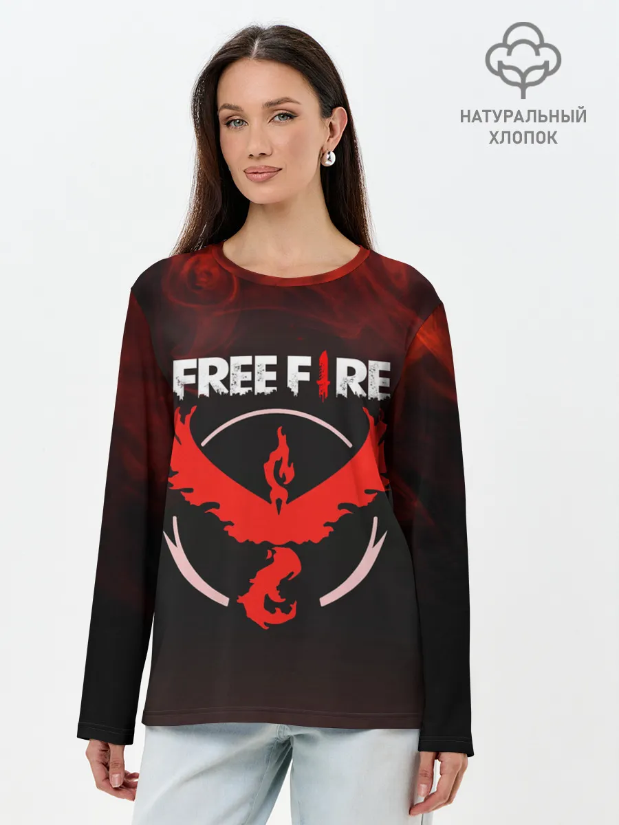 Лонгслив женский. Хлопок / FREEFIRE | ФЕНИКС