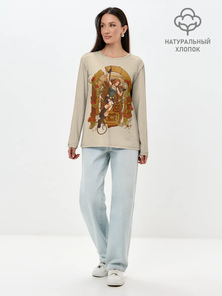 Лонгслив женский. Хлопок / Лара с сокровищем