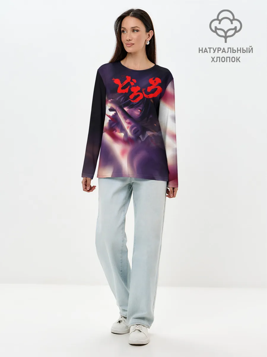 Лонгслив женский. Хлопок / Хяккимару | Дороро