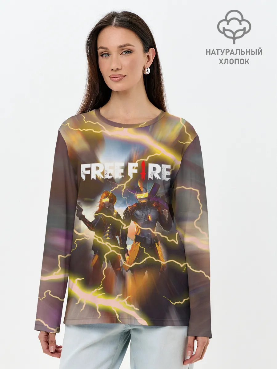 Лонгслив женский. Хлопок / FREEFIRE | ФРИФАЕР