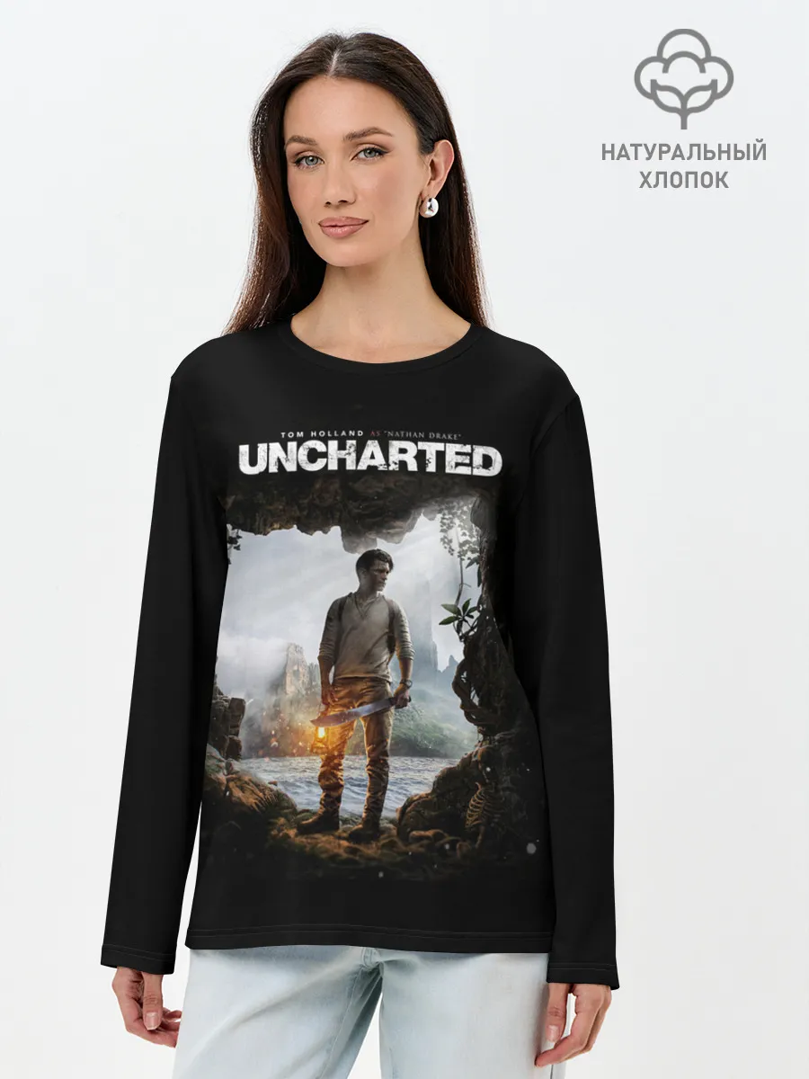 Лонгслив женский. Хлопок / Нейтан Дрейк | Том Холланд