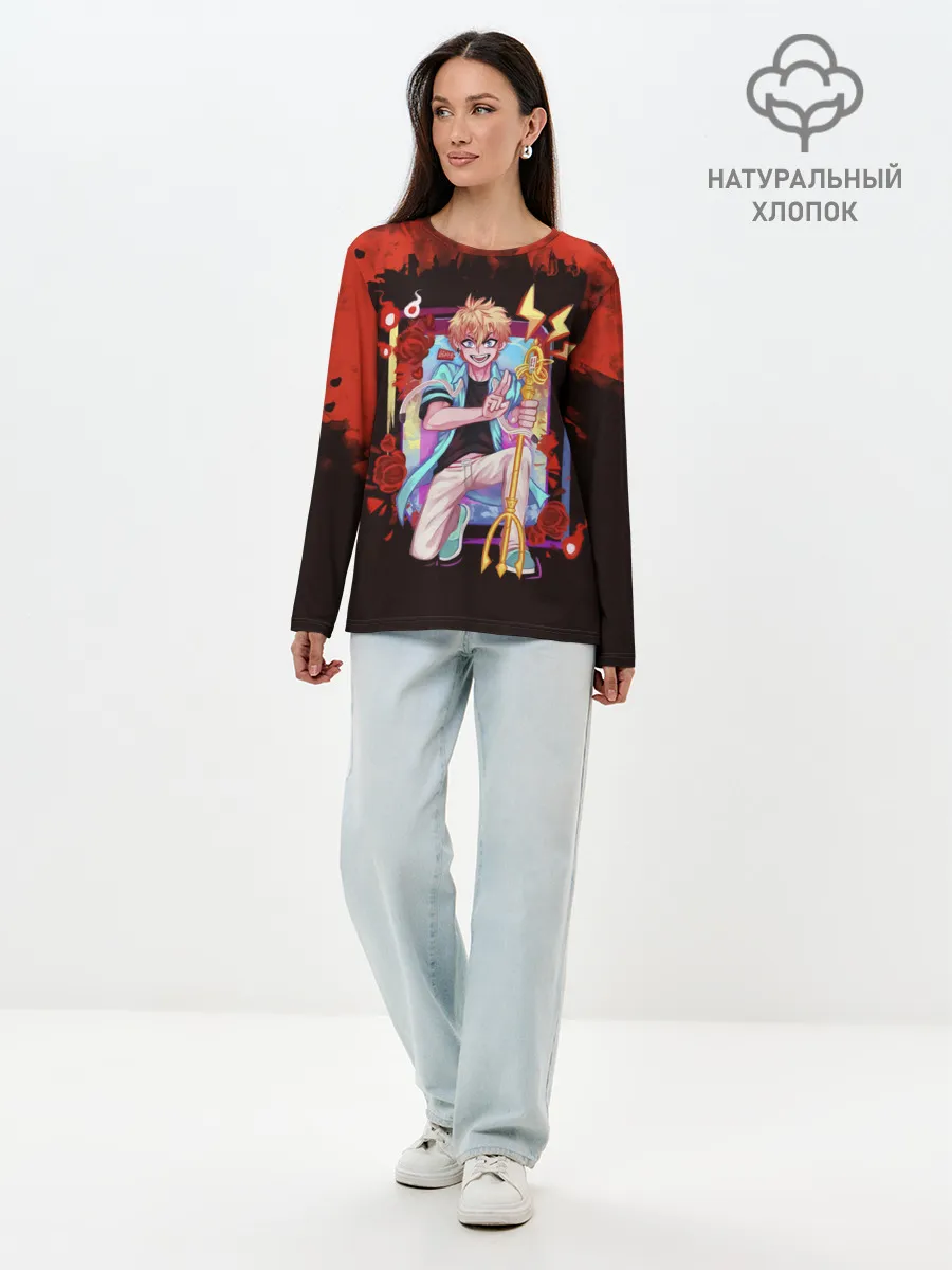 Лонгслив женский. Хлопок / Ко Минамото | Туалетный мальчик Ханако-кун