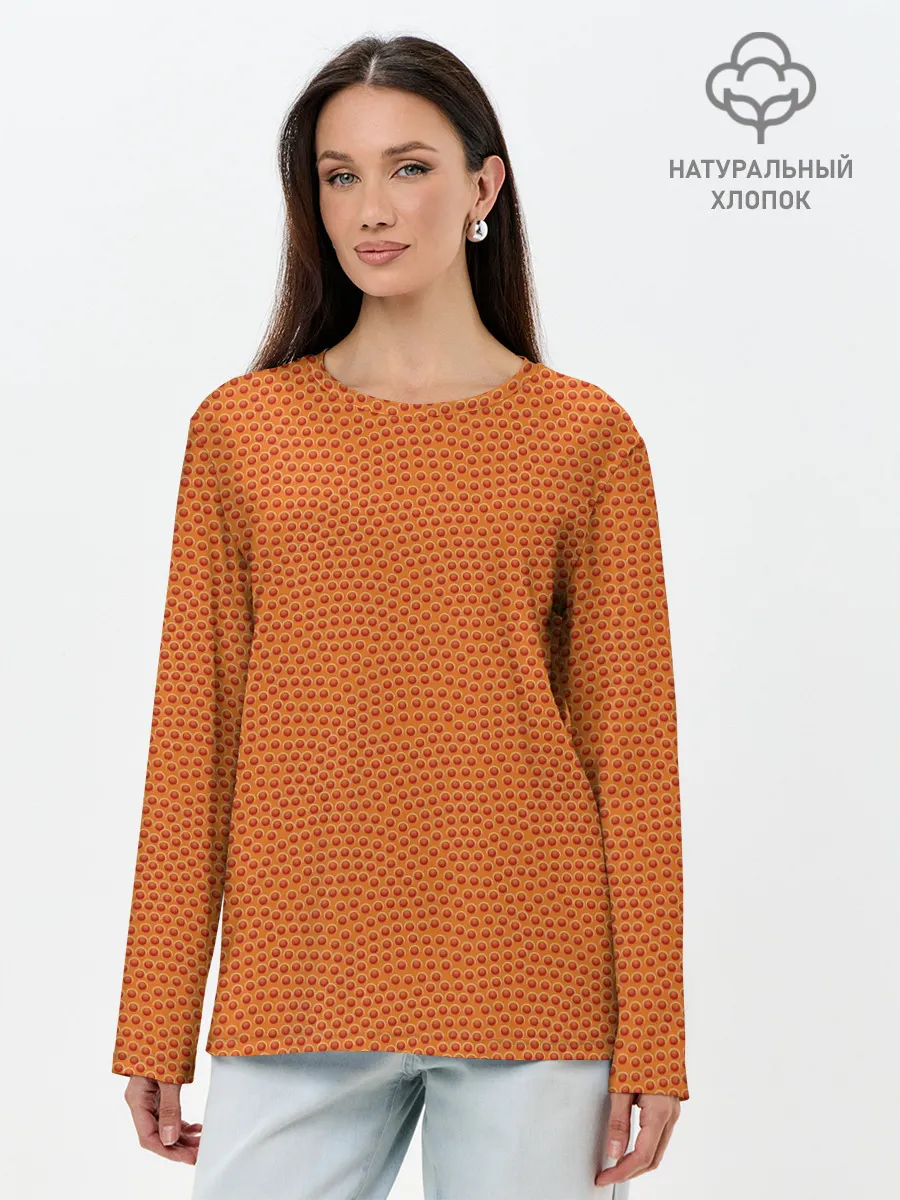 Лонгслив женский. Хлопок / Баскетбол