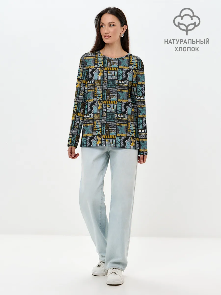 Лонгслив женский. Хлопок / BMX