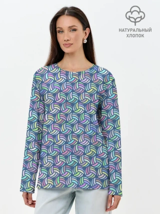 Лонгслив женский. Хлопок / Volleyball