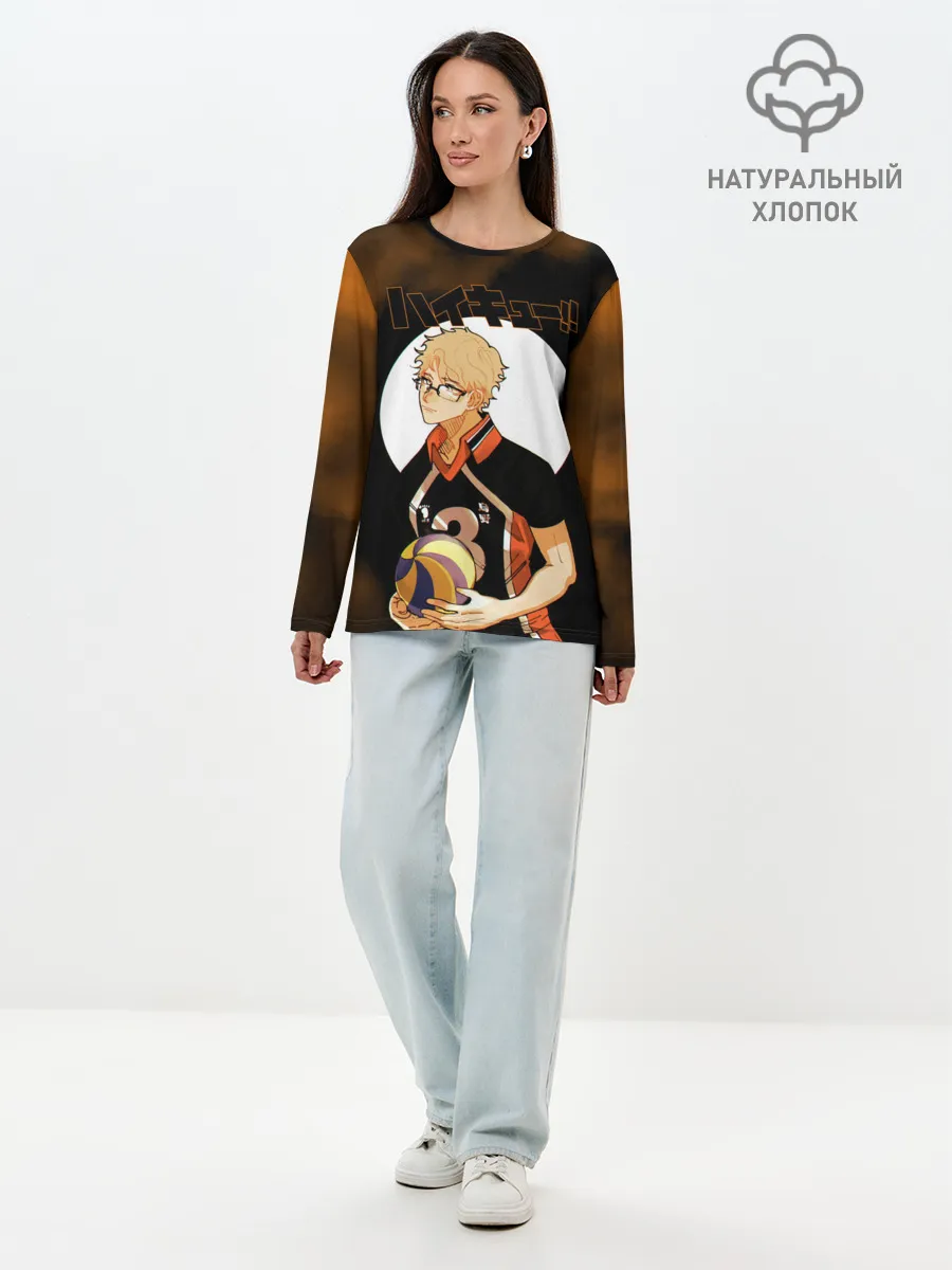 Лонгслив женский. Хлопок / Кей Цукишима | Haikyuu!!