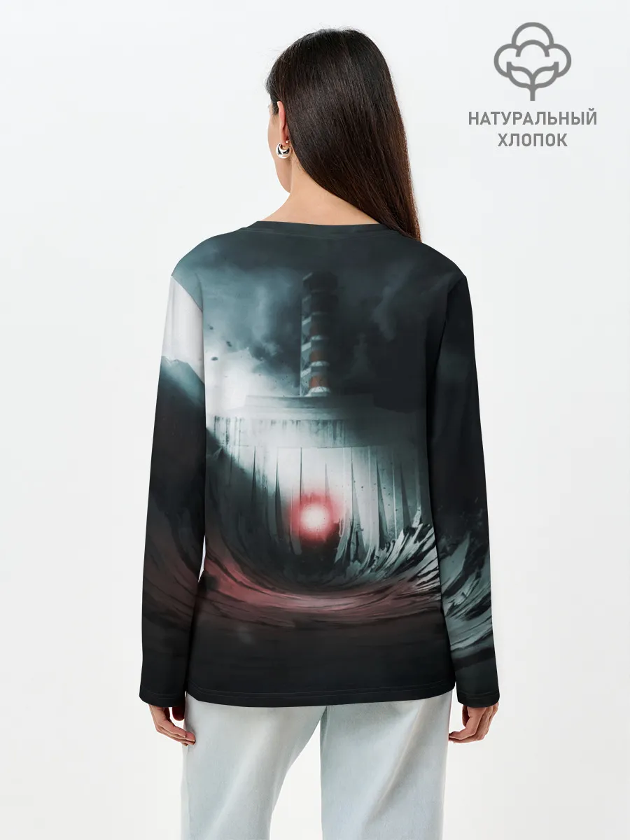 Лонгслив женский. Хлопок / Сердце Чернобыля