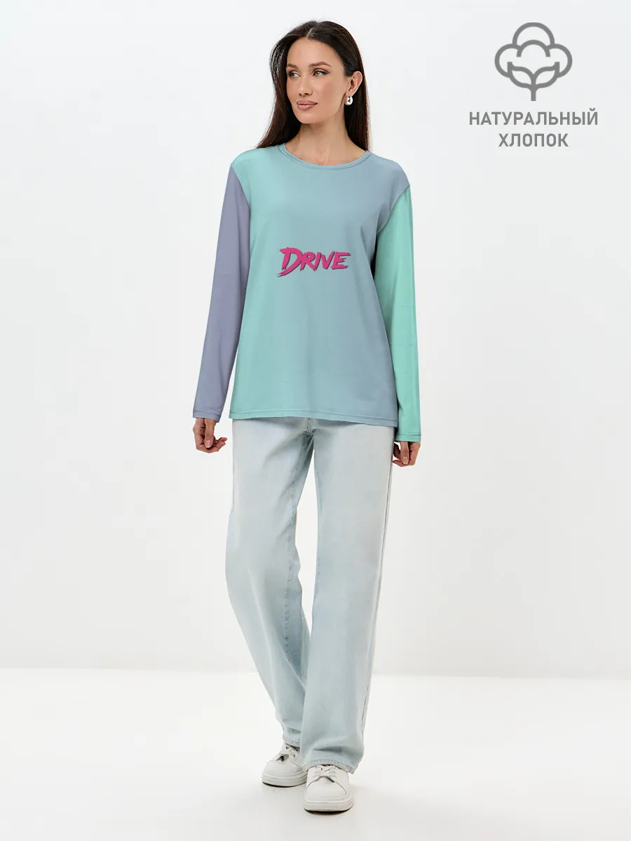 Лонгслив женский. Хлопок / В стиле Drive