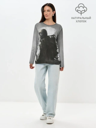 Лонгслив женский. Хлопок / STALKER 2 Gray