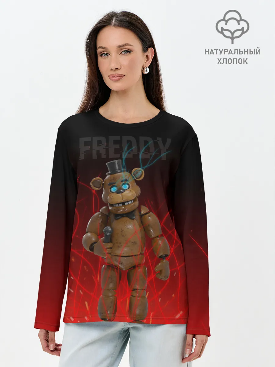 Лонгслив женский. Хлопок / FNAF FREDDY