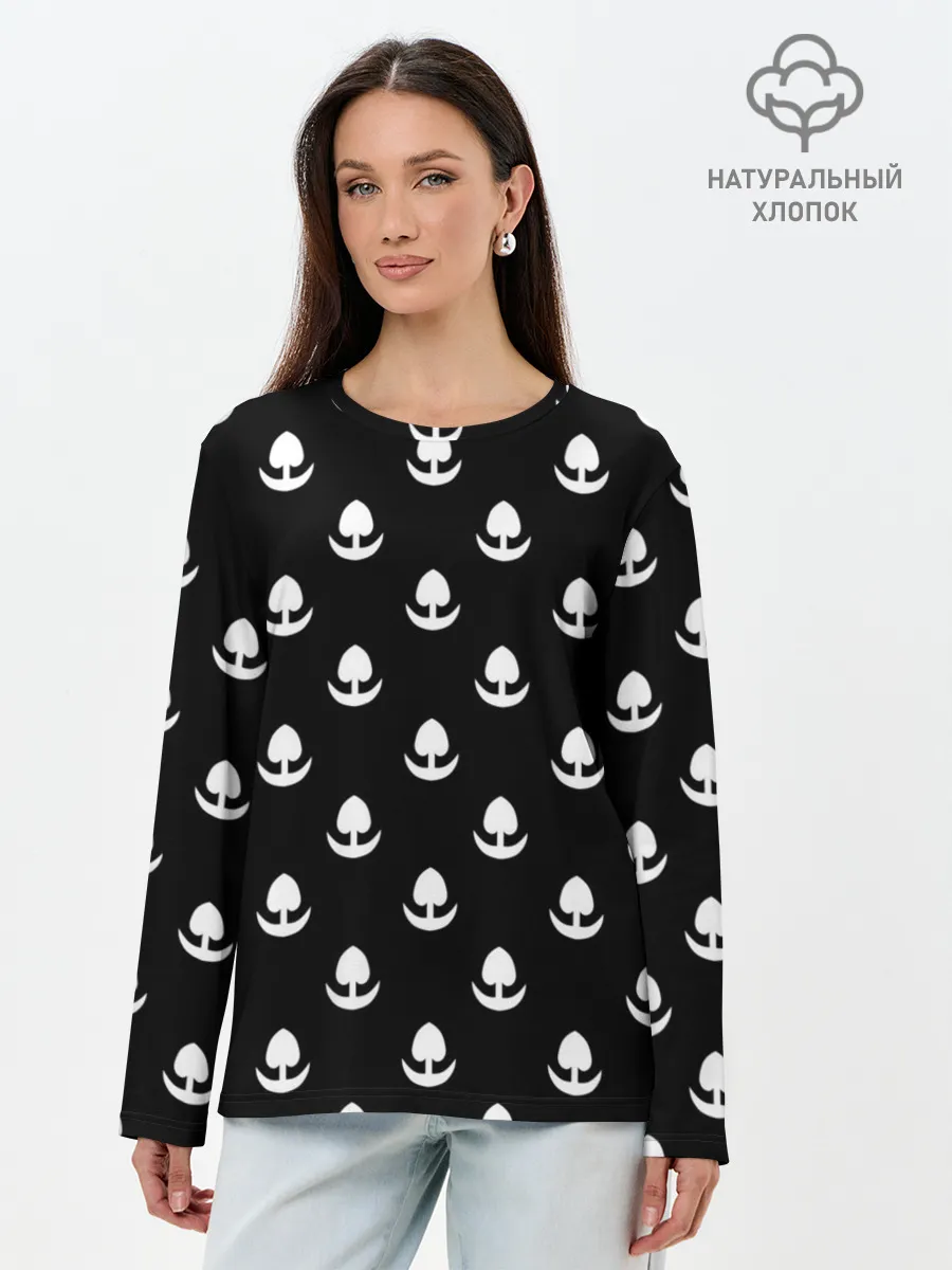 Лонгслив женский. Хлопок / Кимоно Хяккимару | Дороро