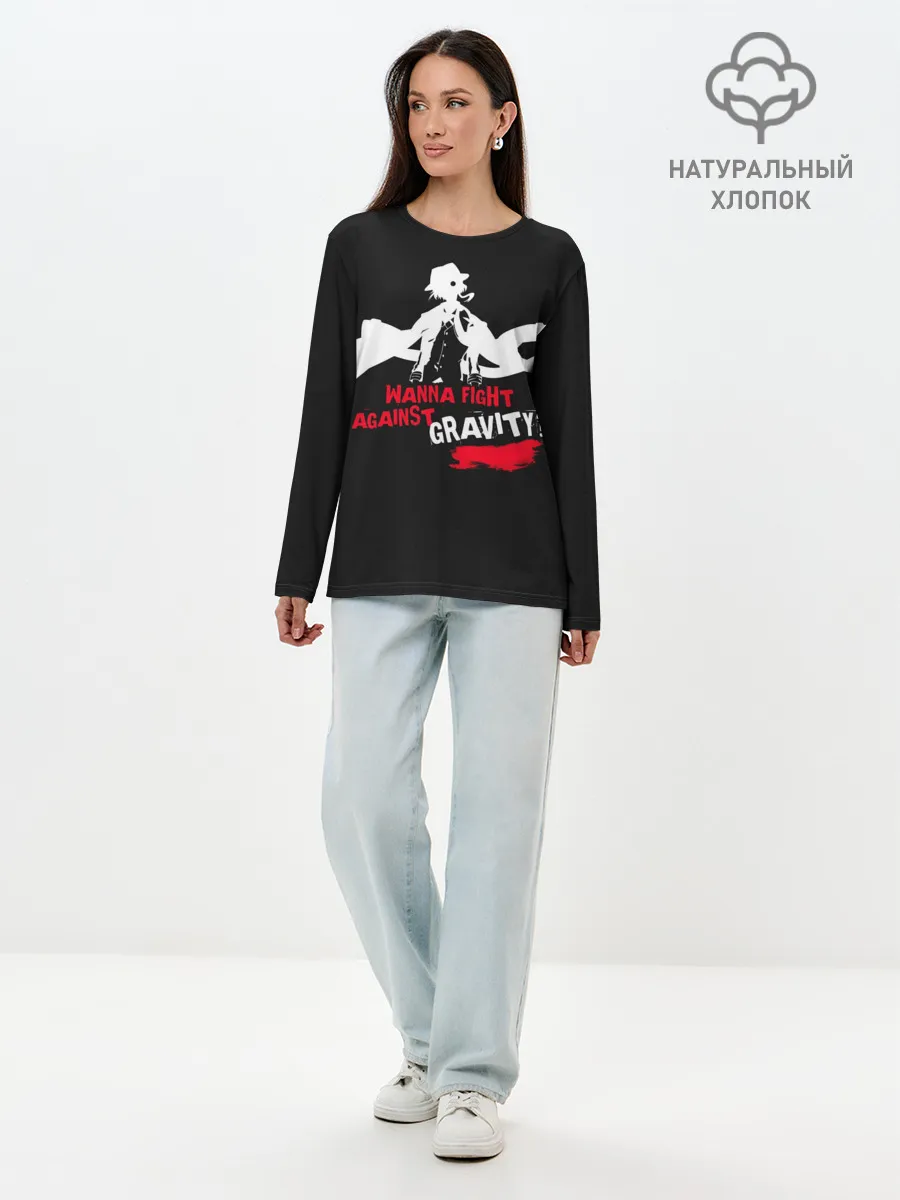 Лонгслив женский. Хлопок / Чуя Накахара бродячие псы