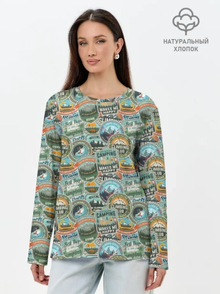 Лонгслив женский. Хлопок / Альпинизм