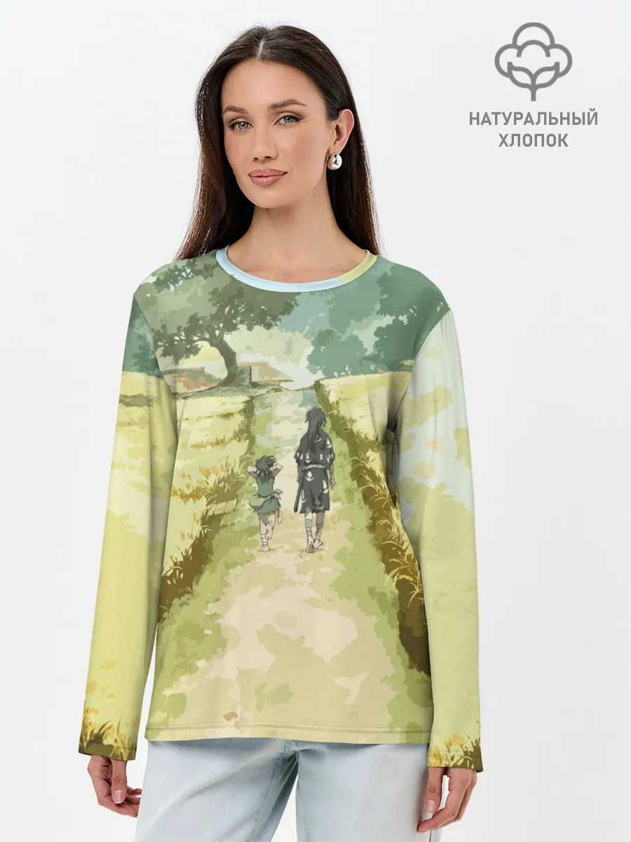 Лонгслив женский. Хлопок / ХЯККИМАРУ И ДОРОРО