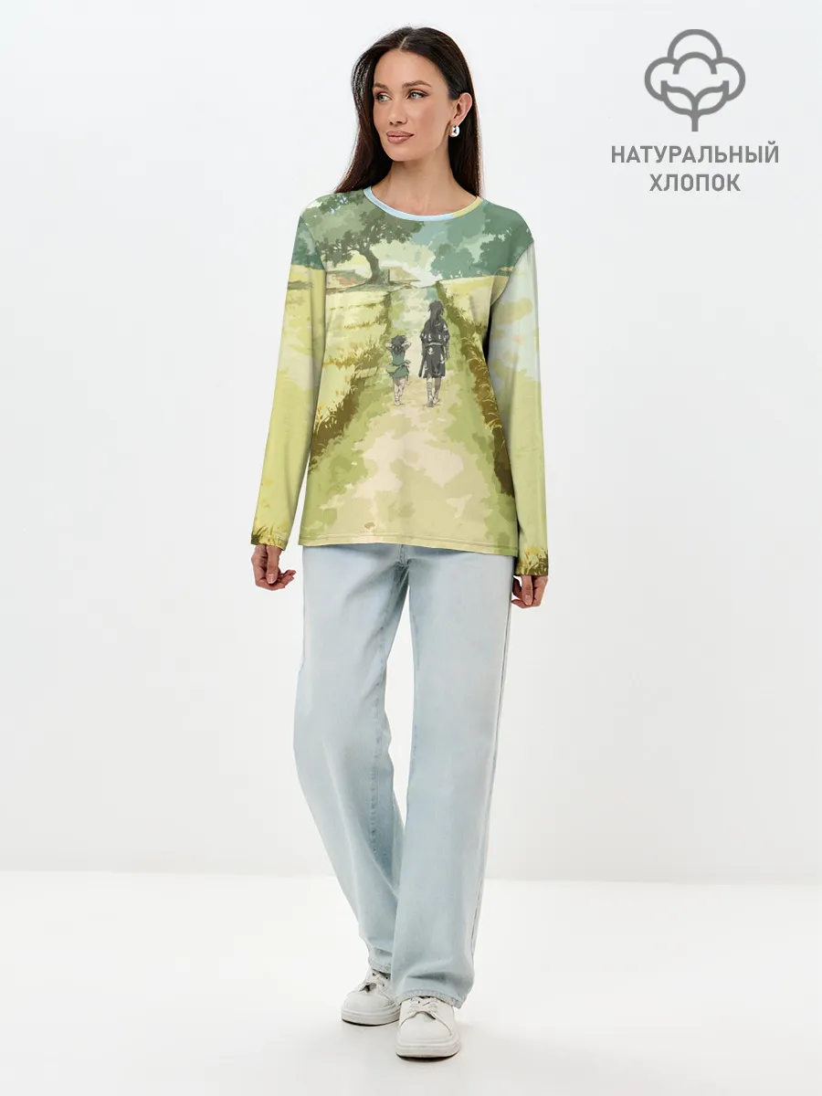 Лонгслив женский. Хлопок / ХЯККИМАРУ И ДОРОРО