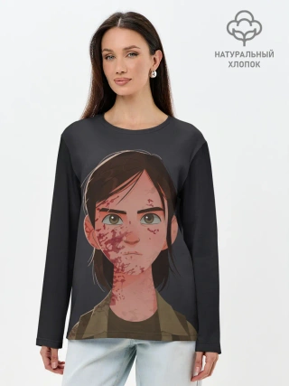 Лонгслив женский. Хлопок / Элли в крови