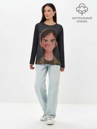 Лонгслив женский. Хлопок / Элли в крови