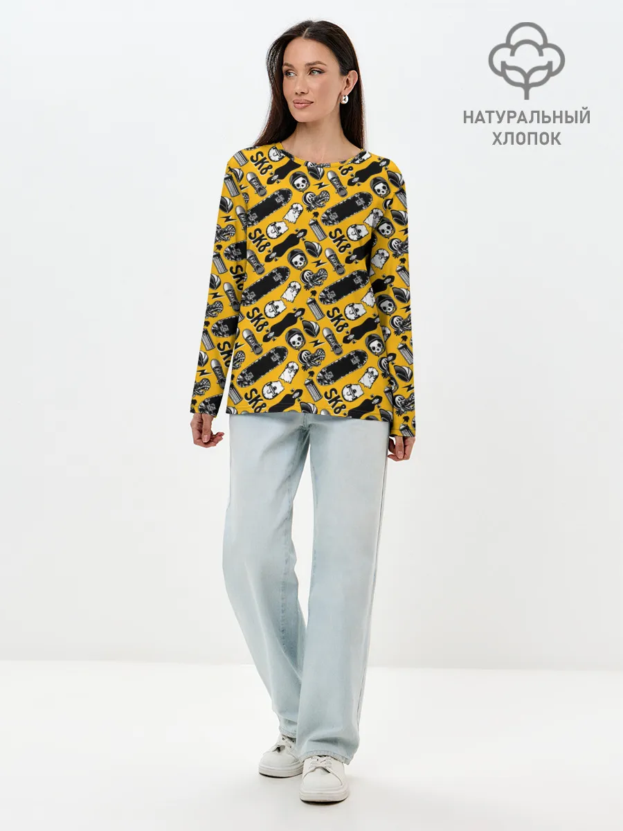 Лонгслив женский. Хлопок / SK8