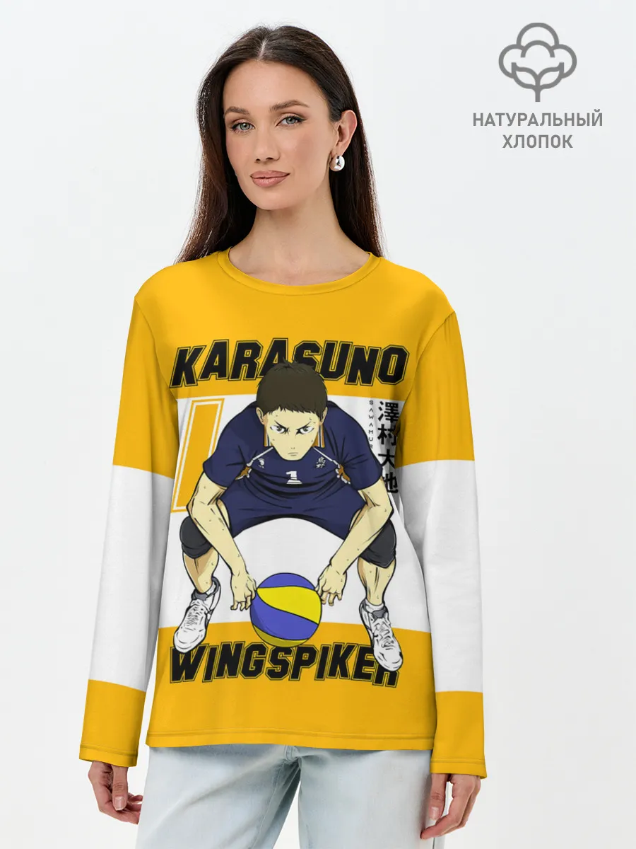 Лонгслив женский. Хлопок / Дайчи Савамура | Haikyu!!