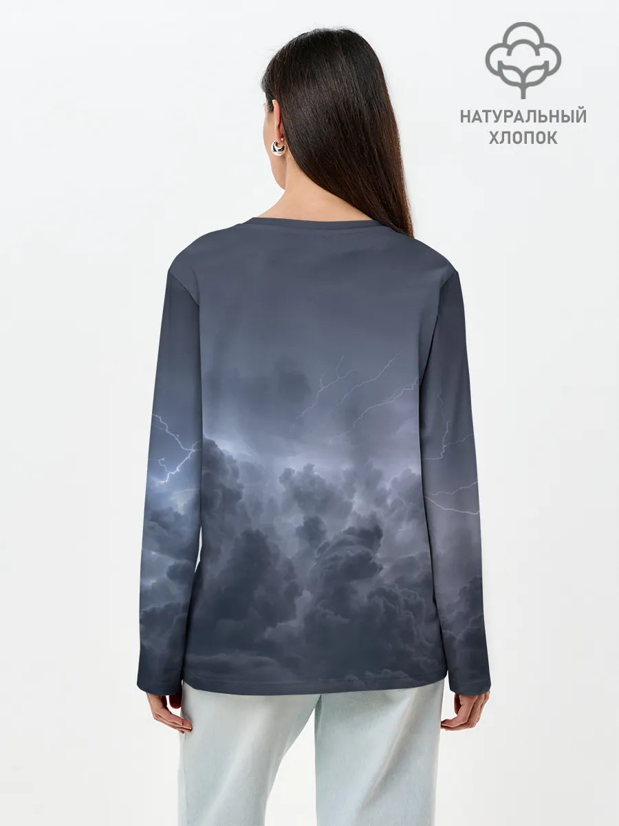 Лонгслив женский. Хлопок / НЕБО СЛАВЯН | СЛАВЯНСТВО