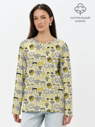 Лонгслив женский. Хлопок / Кубок Дэвиса