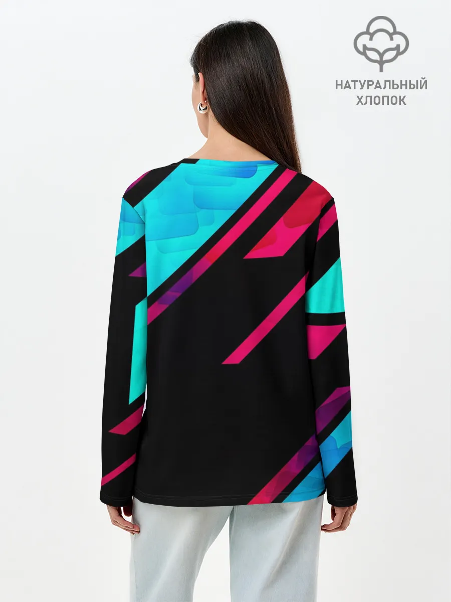 Лонгслив женский. Хлопок / NO GAME NO LIFE LOGO