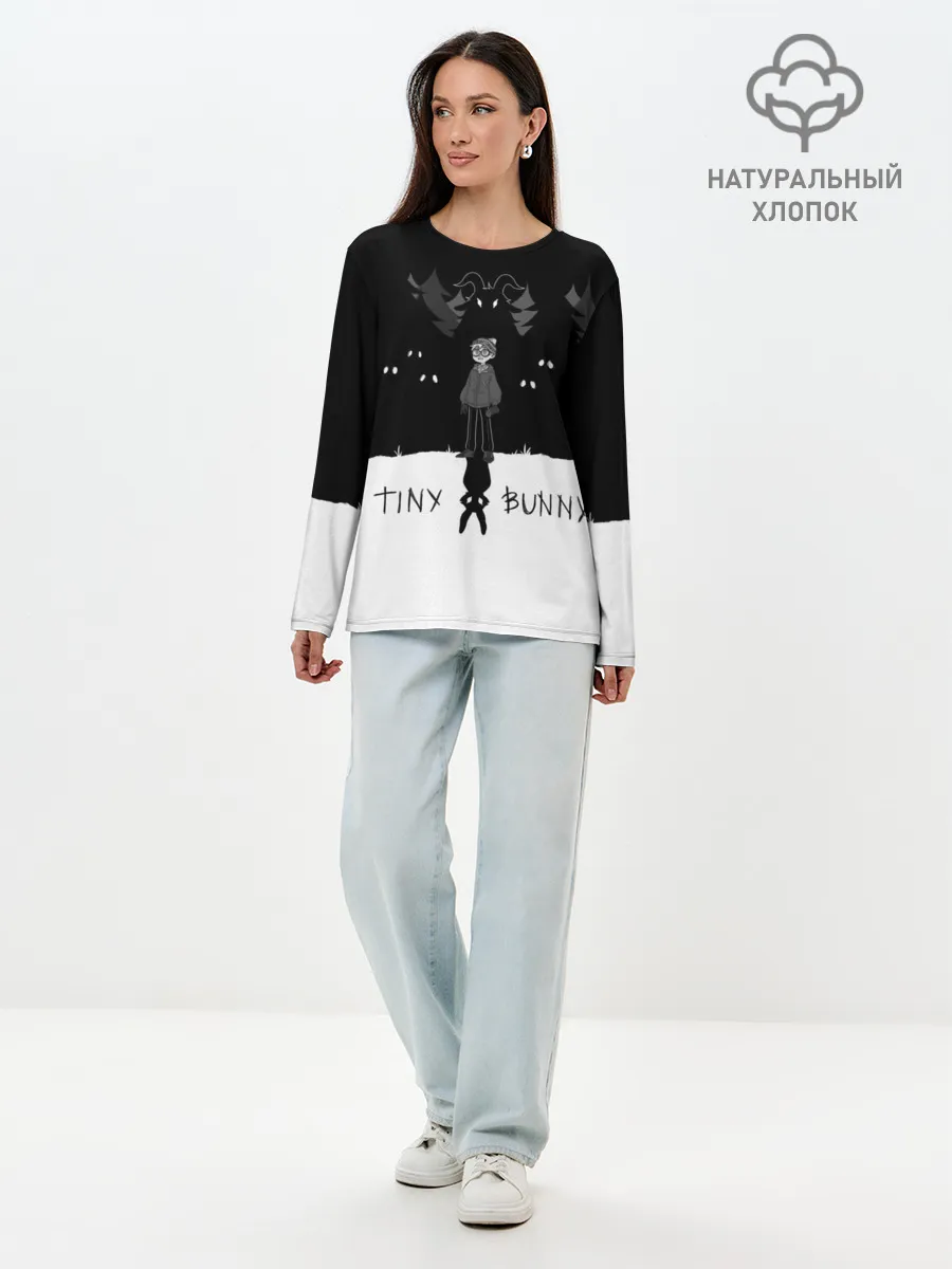 Лонгслив женский. Хлопок / Tiny Bunny ужасы