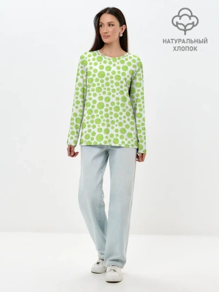 Лонгслив женский. Хлопок / Теннис