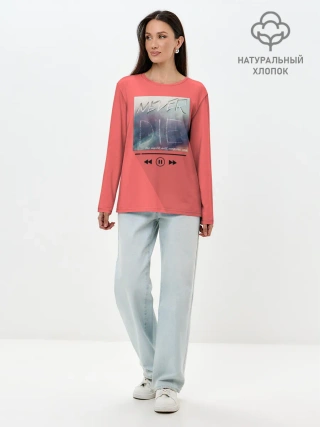 Лонгслив женский. Хлопок / never die